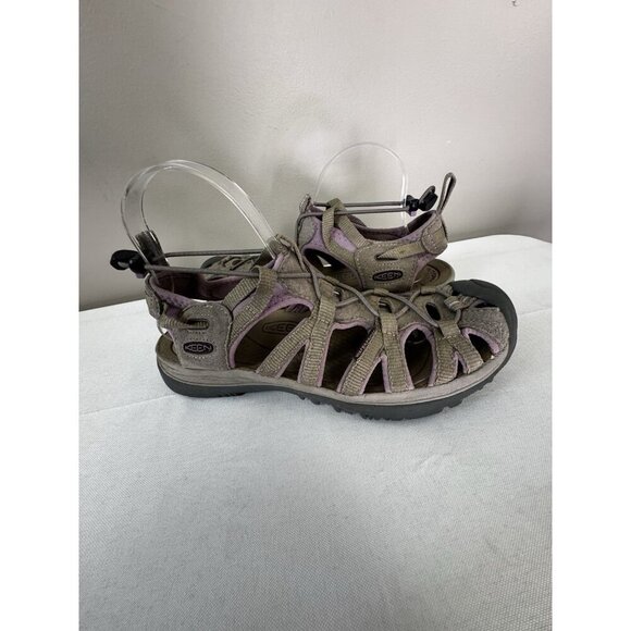 KEEN 9 Womens Whisper Gray Purple Waterproof Sport Sandals Hiking Trail Gorpcore - Picture 7 of 16